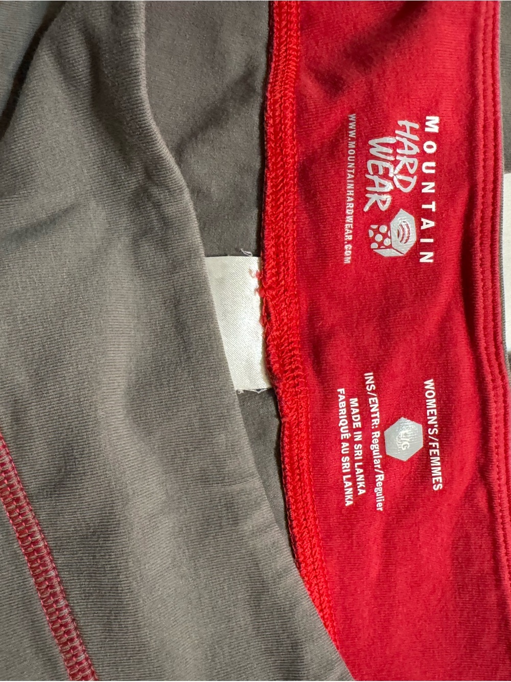 Mountain Hardwear Women's Gray Pants with Red Waistband